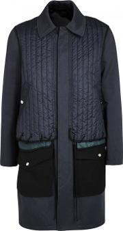 Navy Quilted Cotton Coat Size 36