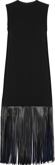 Black Fringed Midi Dress Size 8