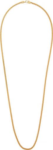 Curb M Gold Plated Chain Necklace