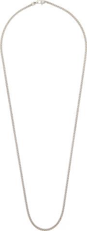 Curb M Sterling Silver Chain Necklace