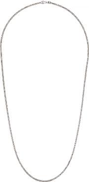 Curb M Sterling Silver Chain Necklace