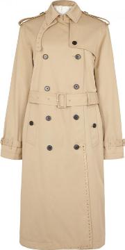 Sand Studded Twill Trench Coat Size 10