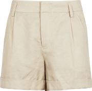 Ecru Linen Blend Shorts Size 12