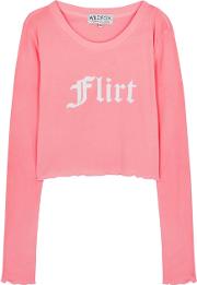 Flirt Cropped Jersey Top