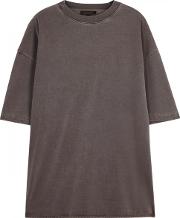 Faded Black Cotton T Shirt Size M