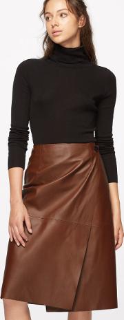 Leather Wrap Skirt 