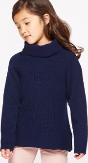 Ribbed Front Cowl Neck Jumper 