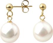 9ct Gold Baroque Freshwater Pearl Drop Earrings