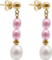 9ct Gold Freshwater Pearls Drop Earrings