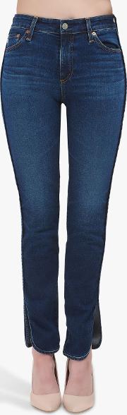 The Mari High Rise Slim Straight Leg Jeans