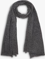 Self Rolled Edge Wool And Cashmere Scarf