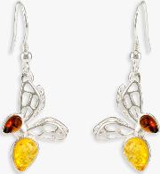 Be Jewelled Amber Bee Drop Earrings