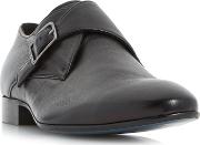 Pounce Single Buckle Leather Monk Shoes