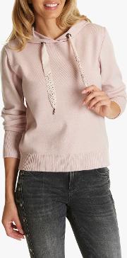 Betty & Co Embellished Drawstring Hoodie