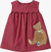 Mini  Baby Teddy Bear Friend Applique Dress