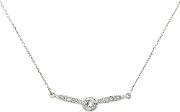 Lara Swarovski Crystal Pave Bar Pendant Necklace
