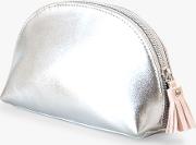 Silver Half Moon Cosmetics Bag