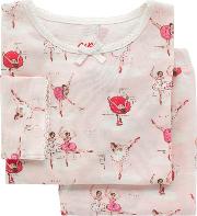 Cath Kids Children's Ballerina Print Jersey Pyjamas
