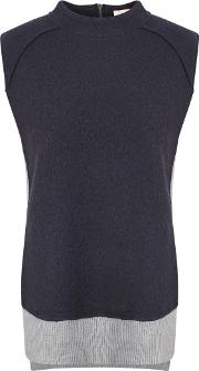 Claudia Knitted Tunic Top, Navy