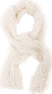 Faux Fur Knitted Scarf