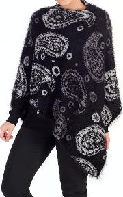 Knitted Paisley Poncho