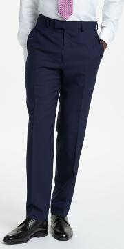 Hopsack Wool Tailored Suit Trousers