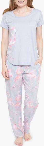 Zara Flamingo Short Sleeve Pyjama Set
