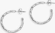 Sterling Silver Small Waterfall Hoops