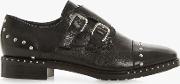 Gryffin Buckle Up Stud Detail Brogues