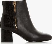 Orlla Leather Side Zip Ankle Boots