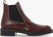 Prestige Croc Patent Leather Ankle Boots