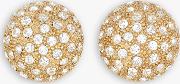 Swarovski Crystal Domed Round Clip On Earrings
