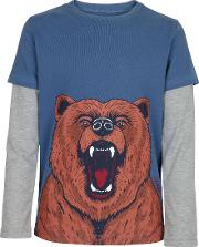 Boys' Bear Print Long Sleeve T Shirt