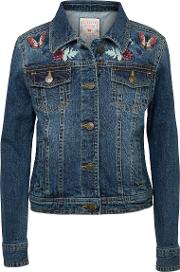 Girls' Embroidered Denim Jacket