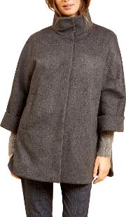 Petite Jocelyn Wool Cape Coat
