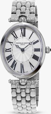 Fc 200mpw2v6b Women's Classic Art Deco Oval Bracelet Strap Watch