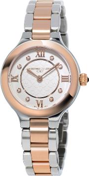 Frederique Constant Fc 200whd1er32b Women's Classics Delight Diamond Two Tone Bracelet Strap Watch