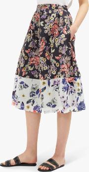 Acaena Floral Button Skirt