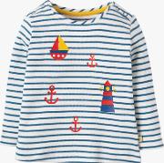 Children's Organic Cotton Nautical Stripe Applique Top