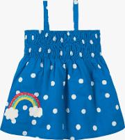 Girls' Organic Cotton Dot Rainbow Top