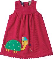 Baby Corduroy Tortoise Dress, Pinkmulti