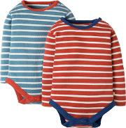Baby Long Sleeve Cotton Bodysuit, Pack Of 2