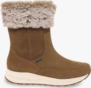 Greenwich Wedge Heel Faux Fur Boots