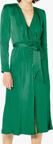 Meryl Satin Button Dress