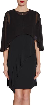 Chiffon Cape With Open Back Detail
