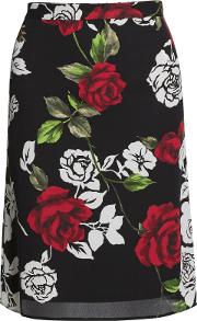 Rose Modern Crepe Georgette Skirt
