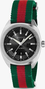 Ya142305 Men's Gg2570 Date Fabric Strap Watch