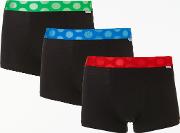 Contrast Trunks, Pack Of 3