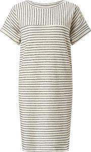 Calin Stripe Dress, Ecrumarine