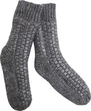 Cable Knit Slipper Socks